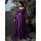 Designer Purple Color Pre Wedding Gown