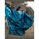 Designer Cyan Color Satan Gown