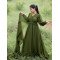 Designer Mehendi color Gown For Pre Wedding