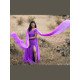 Designer Purple Color Pre Wedding Tail Gown