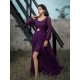 Designer Purple Color Pre Wedding Gown