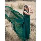 Designer Bottle Green Tail Gown
