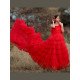 Designer MultiLayer Red Color Gown