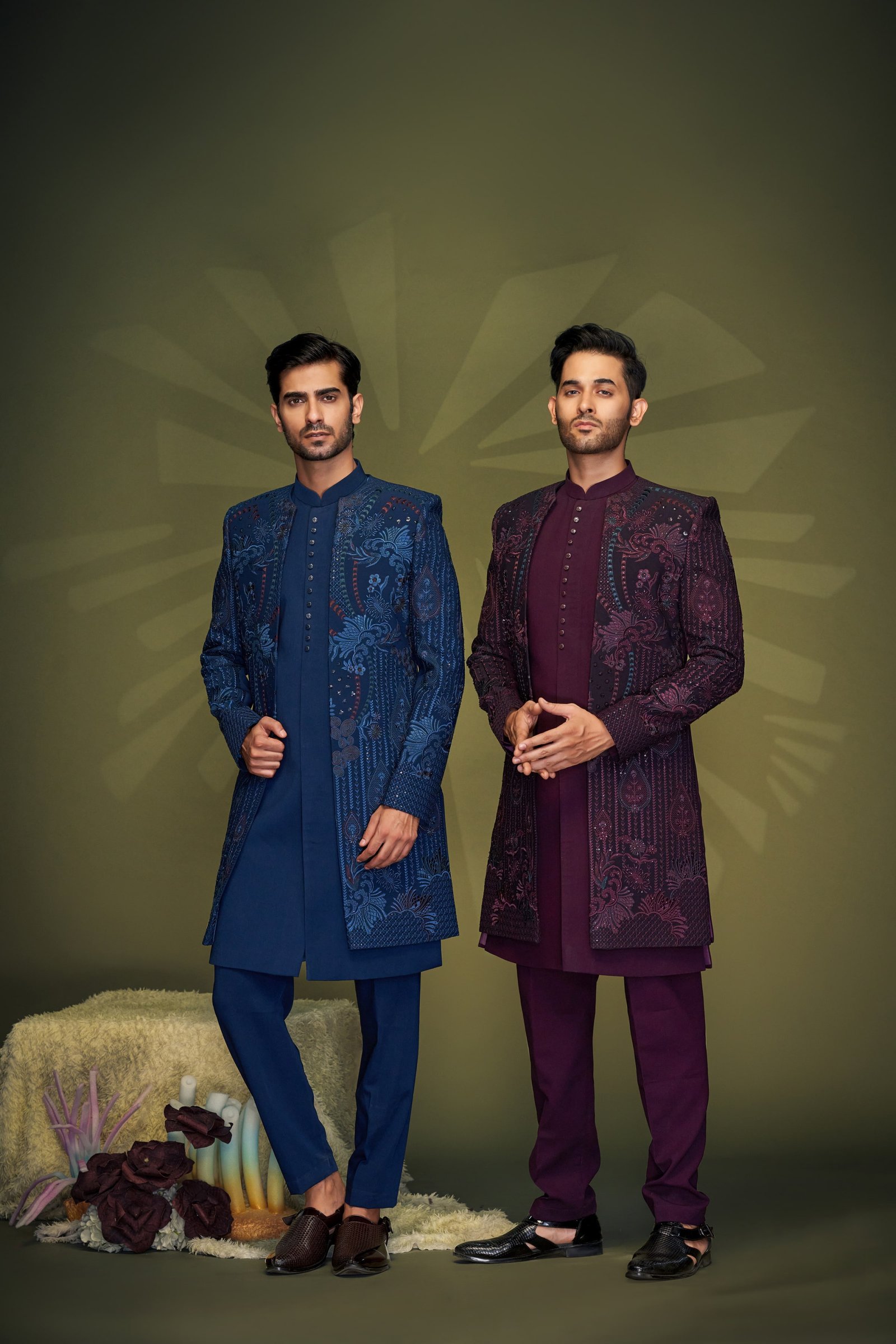 Designer Double Pattern Indo-Western