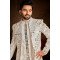 Designer Off White Mirror & Multi Color Handwork Indo For Men