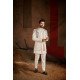 Designer Light Peach Handwork Short Pattern Indo For Wedding