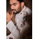 Designer Light Peach Handwork Short Pattern Indo For Wedding