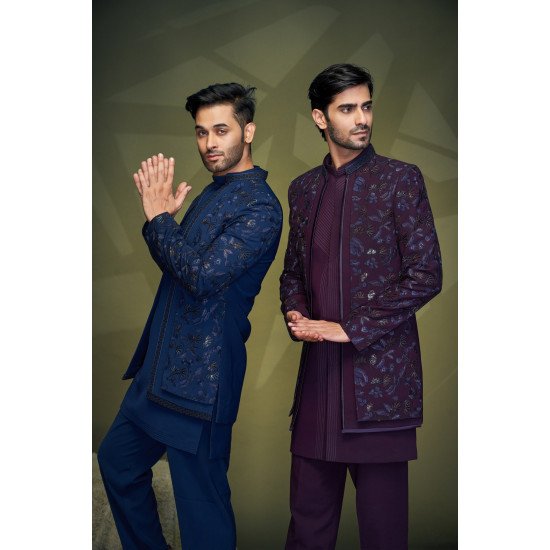 Designer Embroidered & Sequence Work Indo Western 