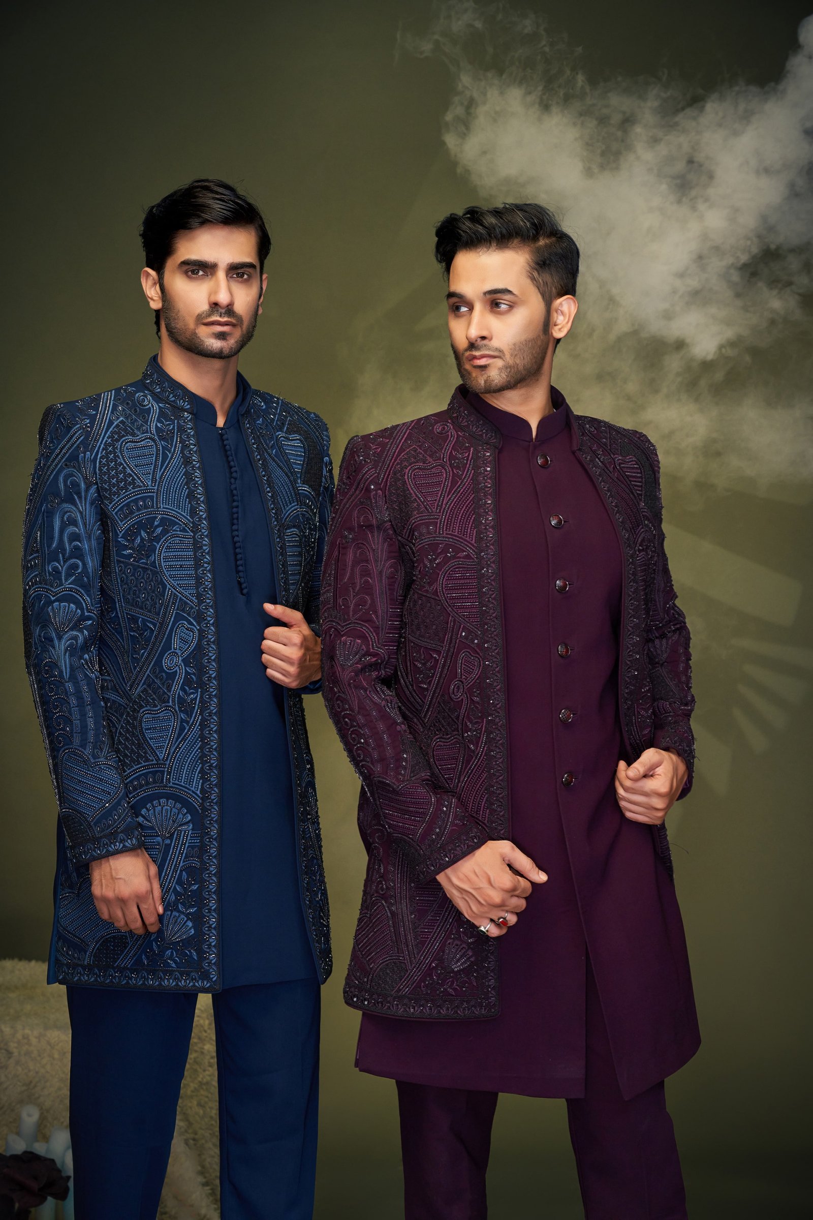 Designer Embroidered & Sequence Work Indo Western For Wedding