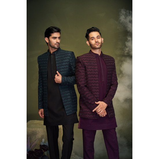 Designer Self & Hand Touch Short Patttern Indowestern