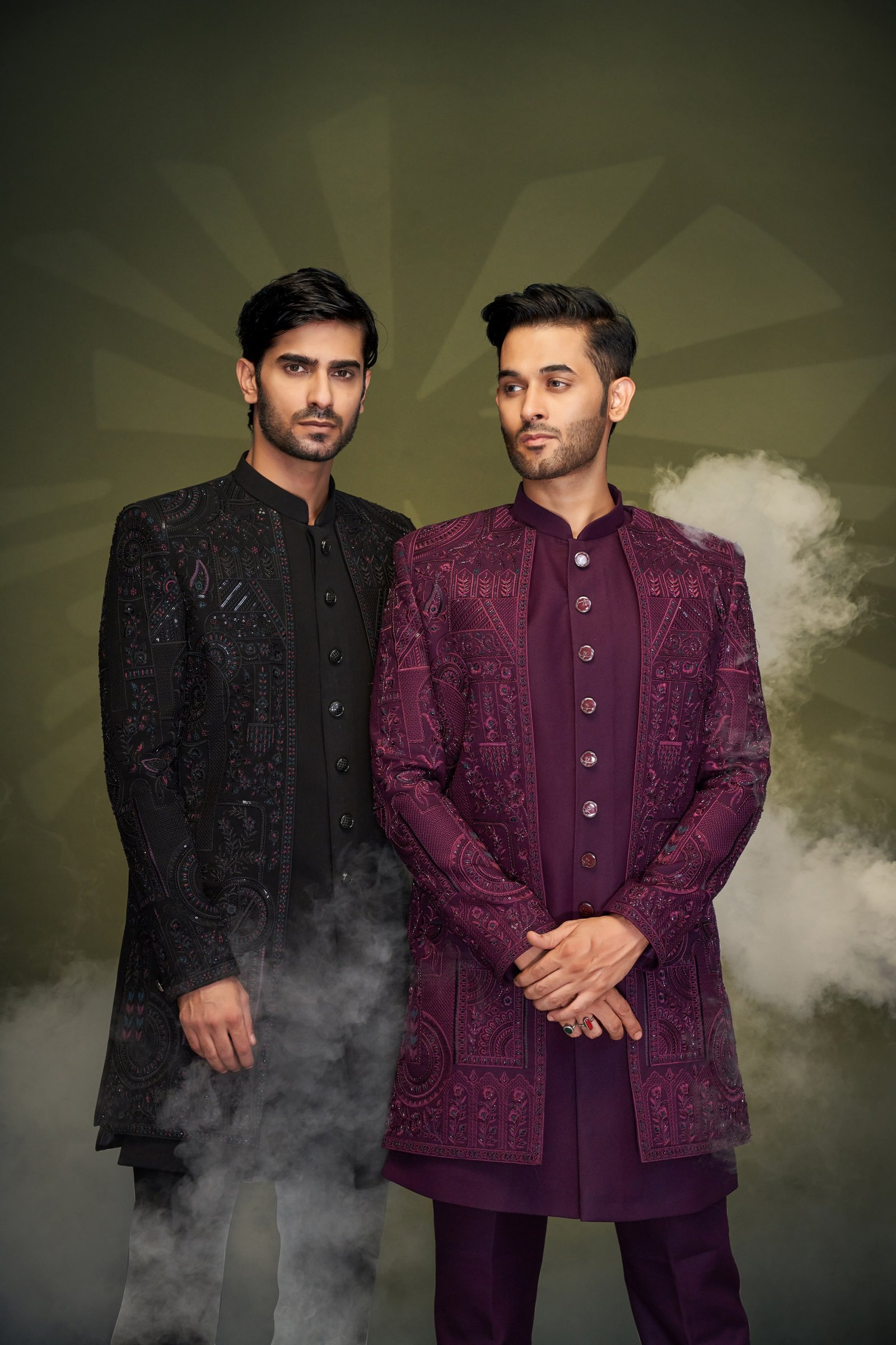 Designer Multicolor Thread Work Double Pattern Indo 