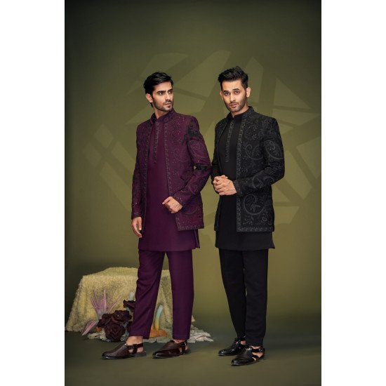 Designer Hand & Thread Short Pattern Indowestern