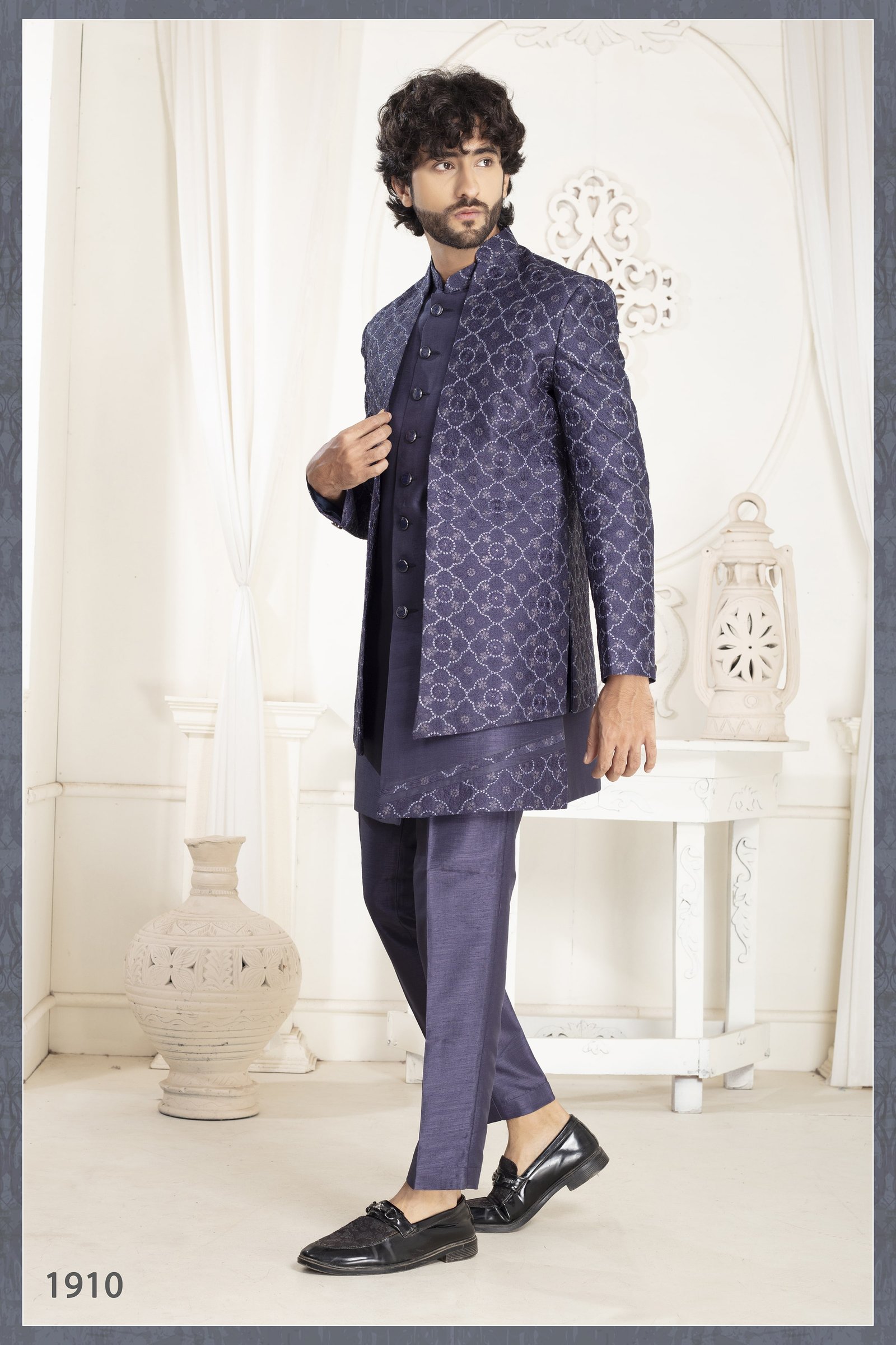 Designer Gray Color Printed Double Pattern Indo