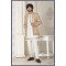 Designer Cream Mehroon Touch Short Pattern Indowestern