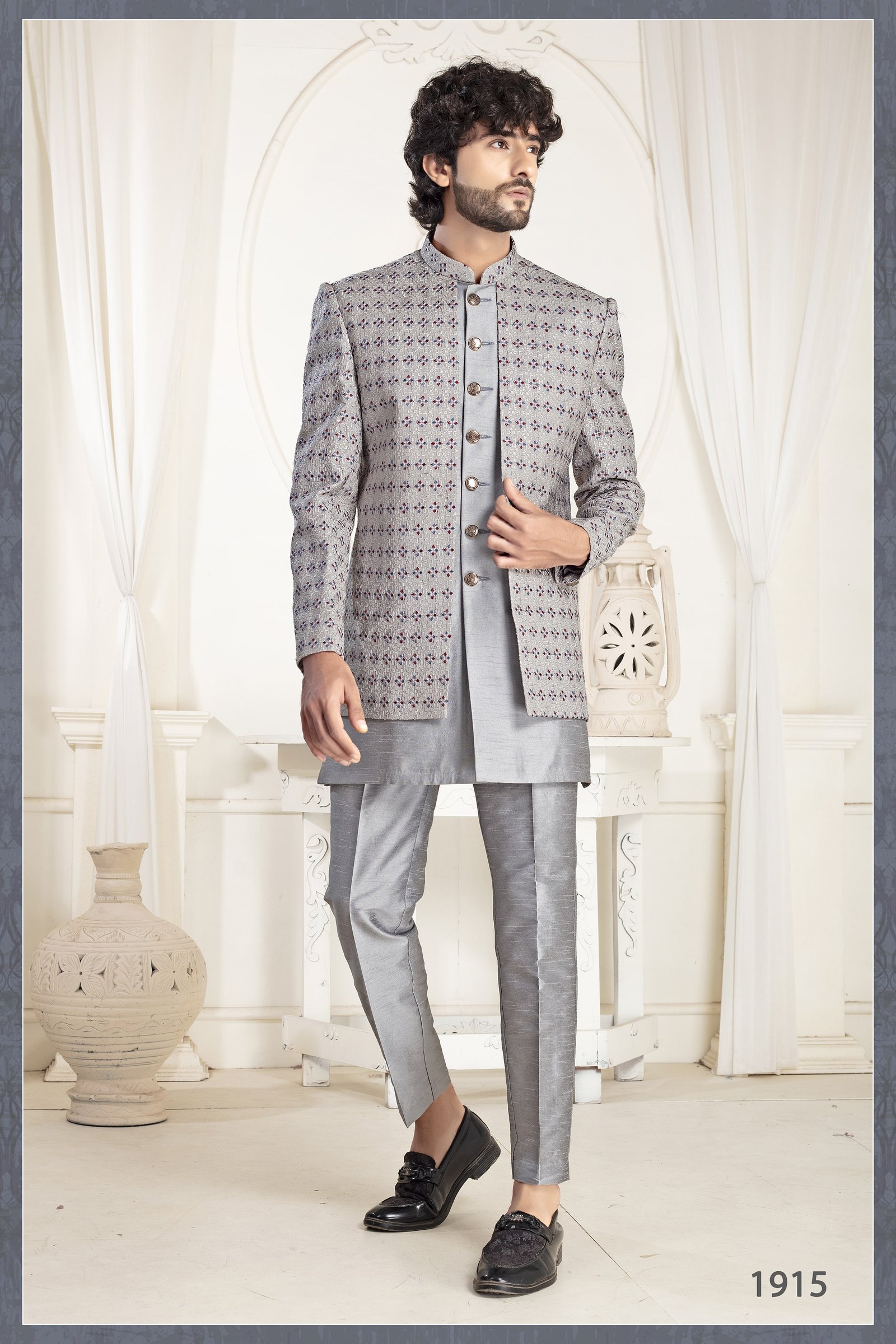 Designer Double Pattern Indo-Western For Wedding 