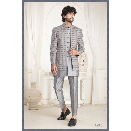 Designer Double Pattern Indo-Western For Wedding 