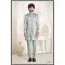 Designer Light Gray Double Pattern Wedding Indo For Men