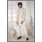 Designer Cream Short Pattern Indo Western For Wedding