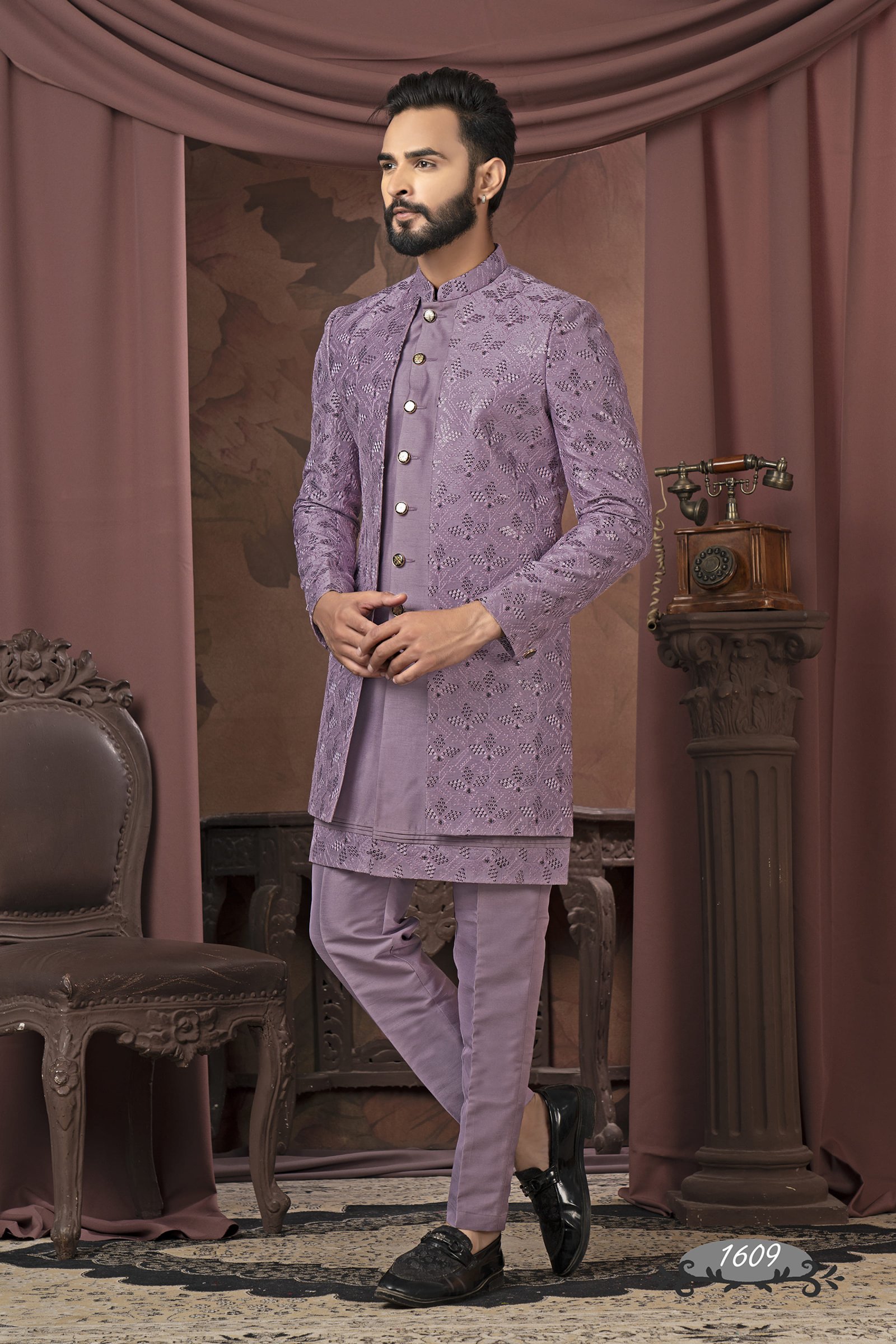 Designer Online Pink Double Pattern Indo For Wedding