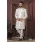 Designer Cream Multicolor Thread Work Indowestern