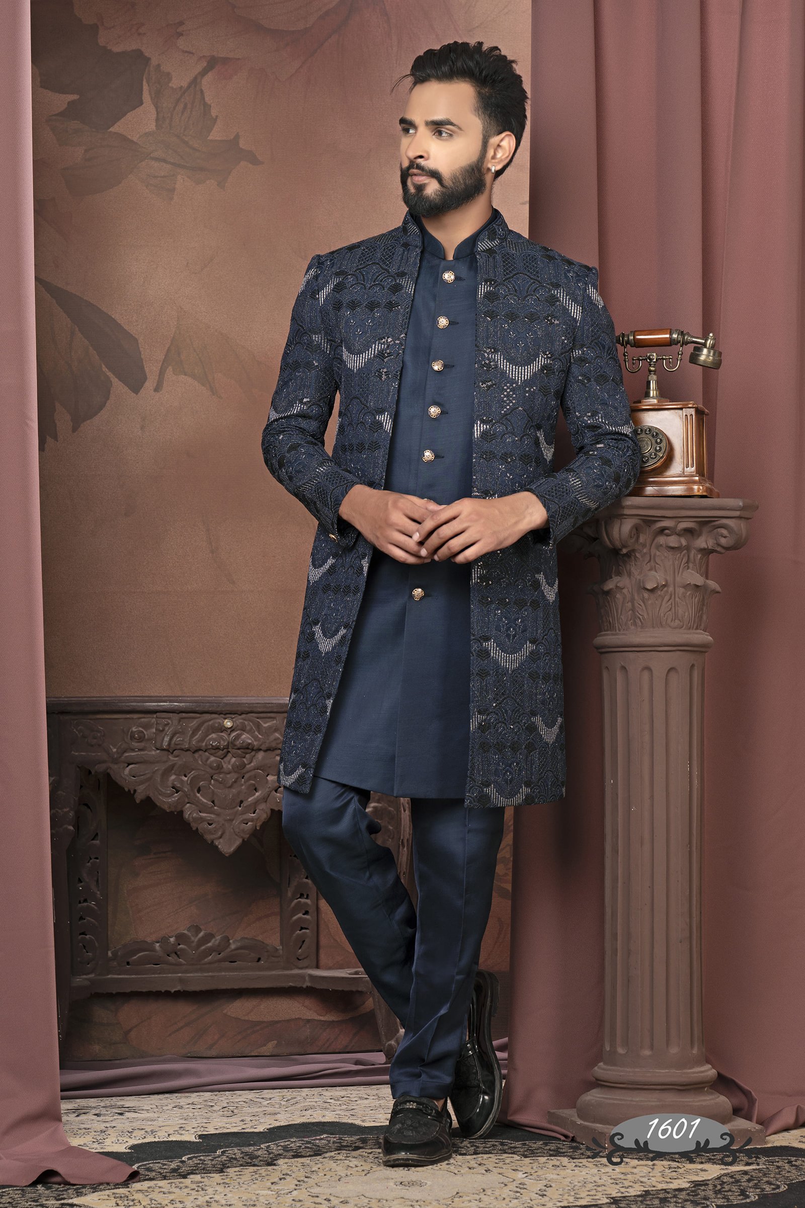Designer Double Pattern Indo-Western For Wedding 