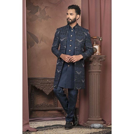 Designer Double Pattern Indo-Western For Wedding 