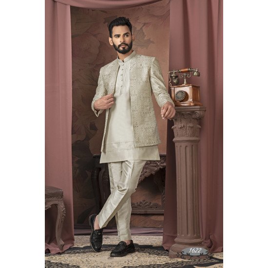 Designer Beige Color Wedding Indo For Men