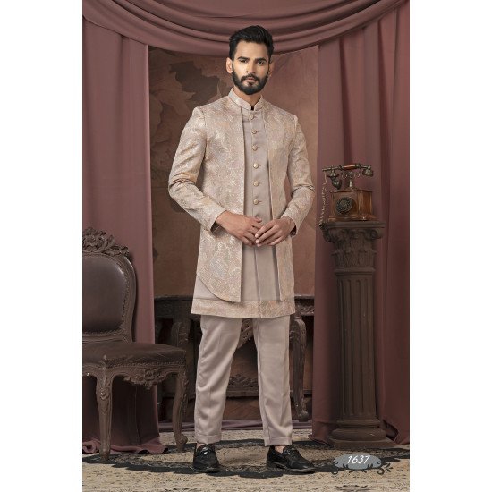 Short Pattern Double Indowestern For Wedding