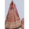 Designer Red & Rani Color Embroidery Work Bridal Lehenga