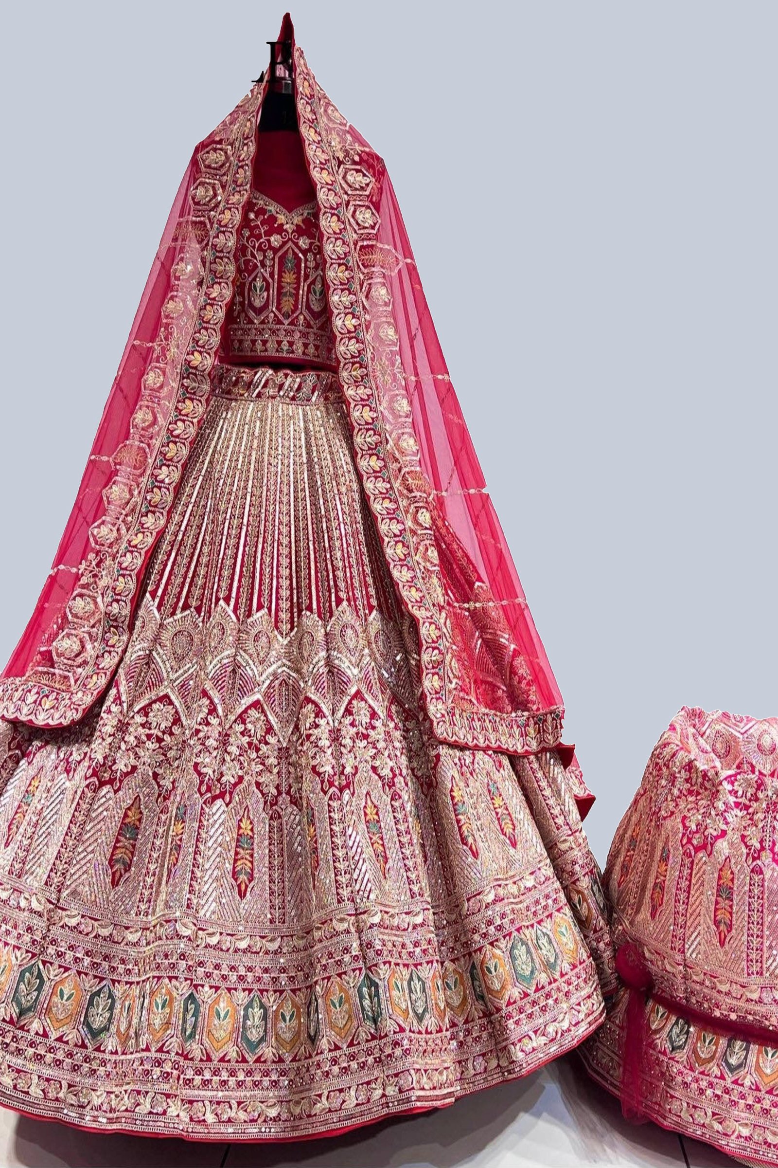 Designer 16 Kali Multicolor Touch Bridal Lehenga