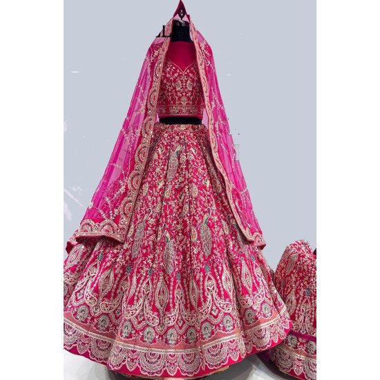 Designer Rani Color Sixteen Kali Heavy Bridal Lehenga