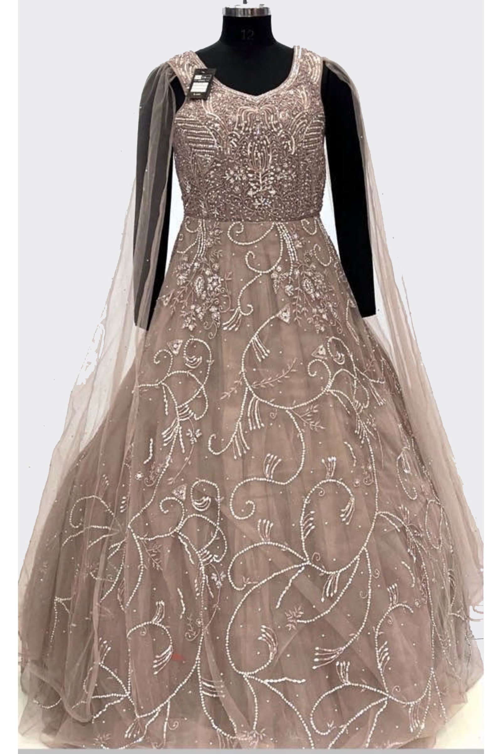 Designer Handwork Net Fabric Gown 