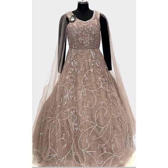 Designer Handwork Net Fabric Gown 
