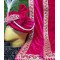 Designer Rani Color Velvet Groom Safa & Dupatta