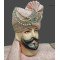 Designer Peach Colored Groom Turban & Stole