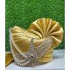 Designer Off White Silk Fabric Groom Safa And Dupatta