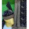 Designer Navy Blue Embroidery Work Safa & Stole