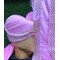 Designer Power Pink Dyeable Wedding Safa And Stole 