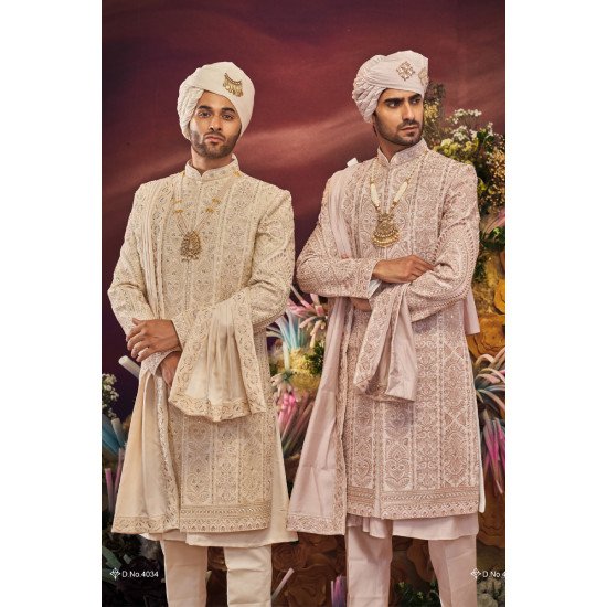 Designer Handwork Wedding Sherwani For Men