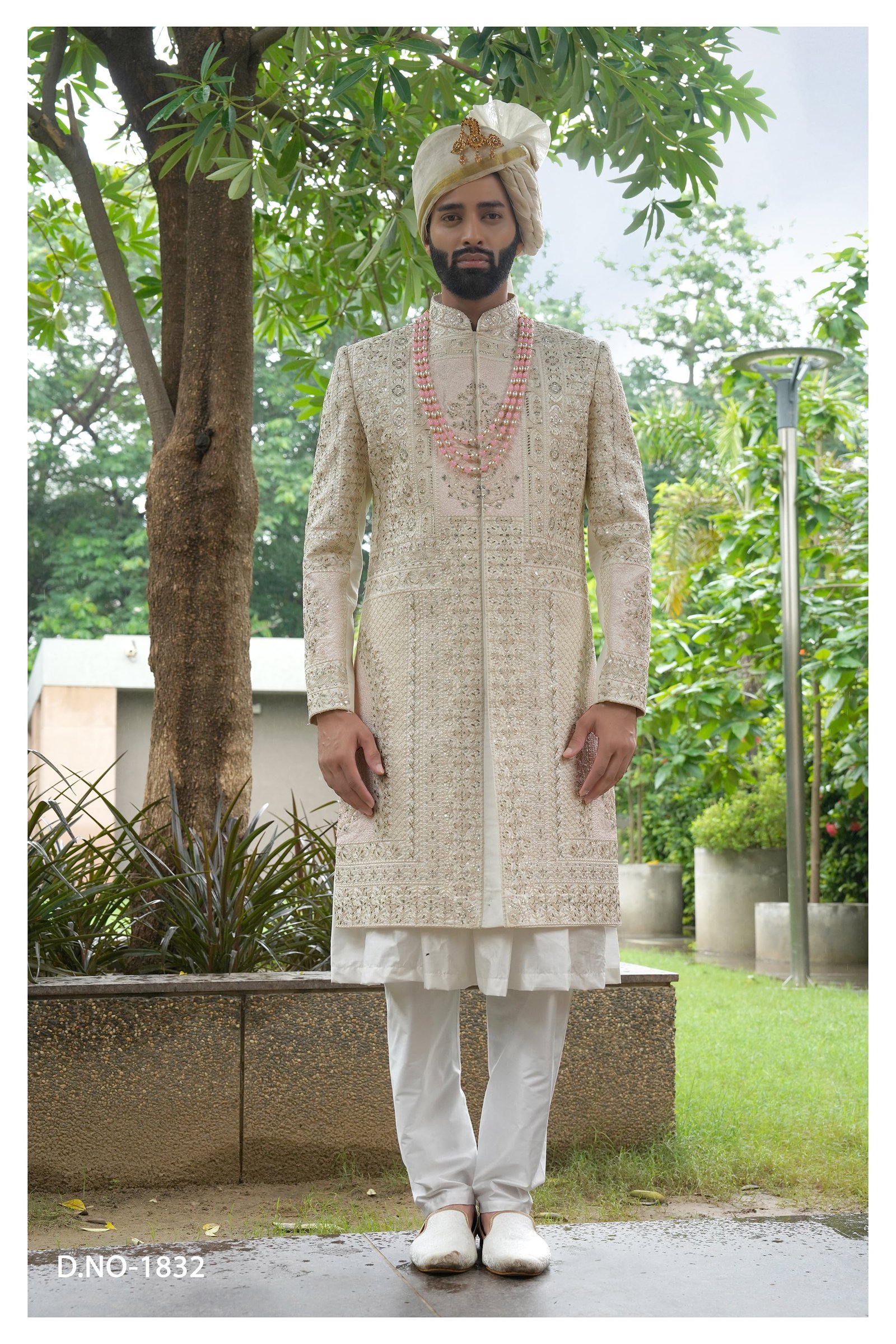 Designer Motif Embroidered Work Sherwani For Men