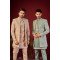 Designer Men's Chevron and Abstract Embroidered Indo-Western Indo