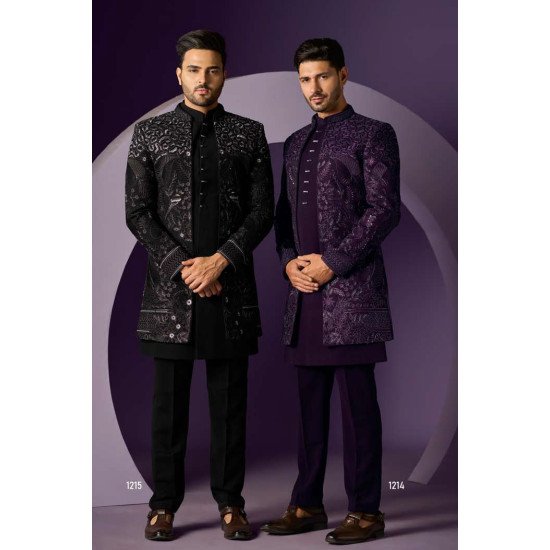 Men's Designer Brocade Short Achkan Collection