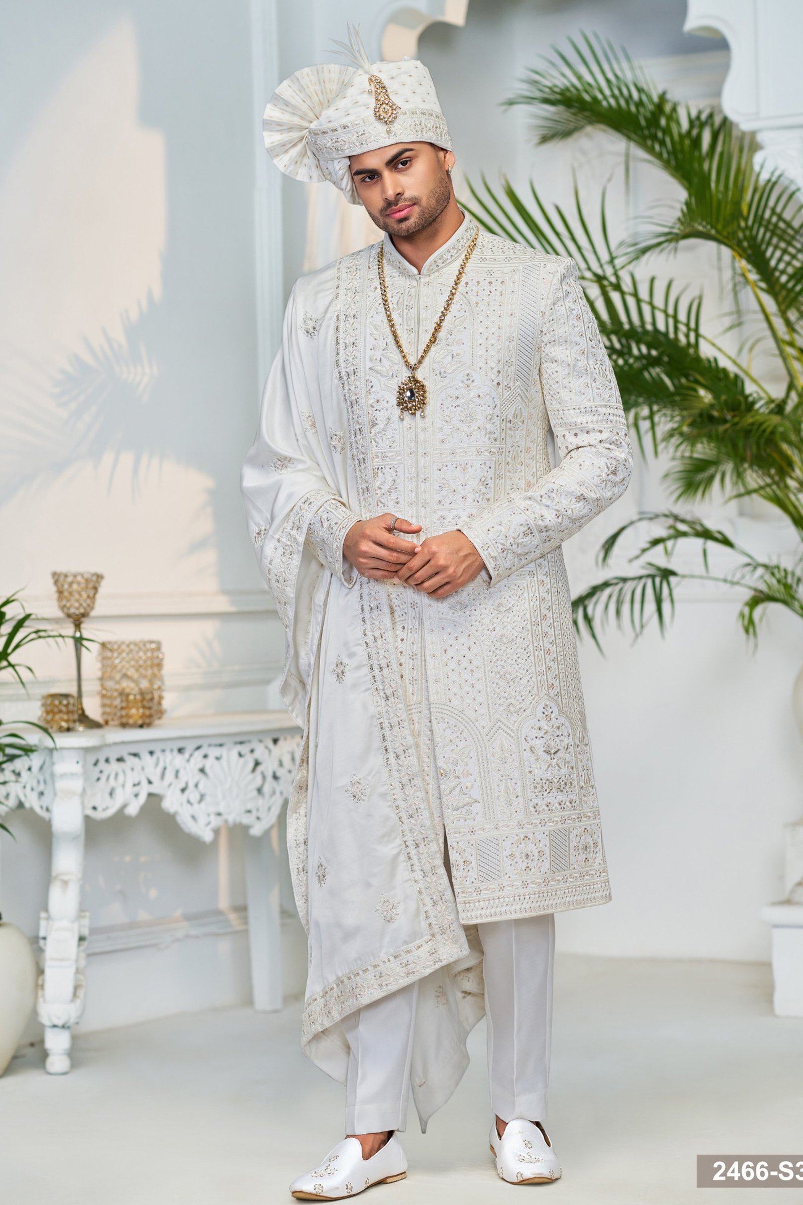 Designer Handwork Wedding Sherwani For Men