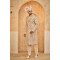 Designer Cream Multicolor Thread Work Wedding Sherwani