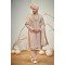Designer Beige Achkan Pattern Stone & Sequence Work Sherwani For Groom