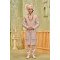 Designer Light Peach Double Pattern Wedding Sherwani For Groom 