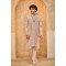 Designer Beige Color Three Layered Wedding Sherwani For Men