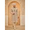 Designer Gold Achkan Pattern Mehroon And Stone Touch Sherwani For Groom 