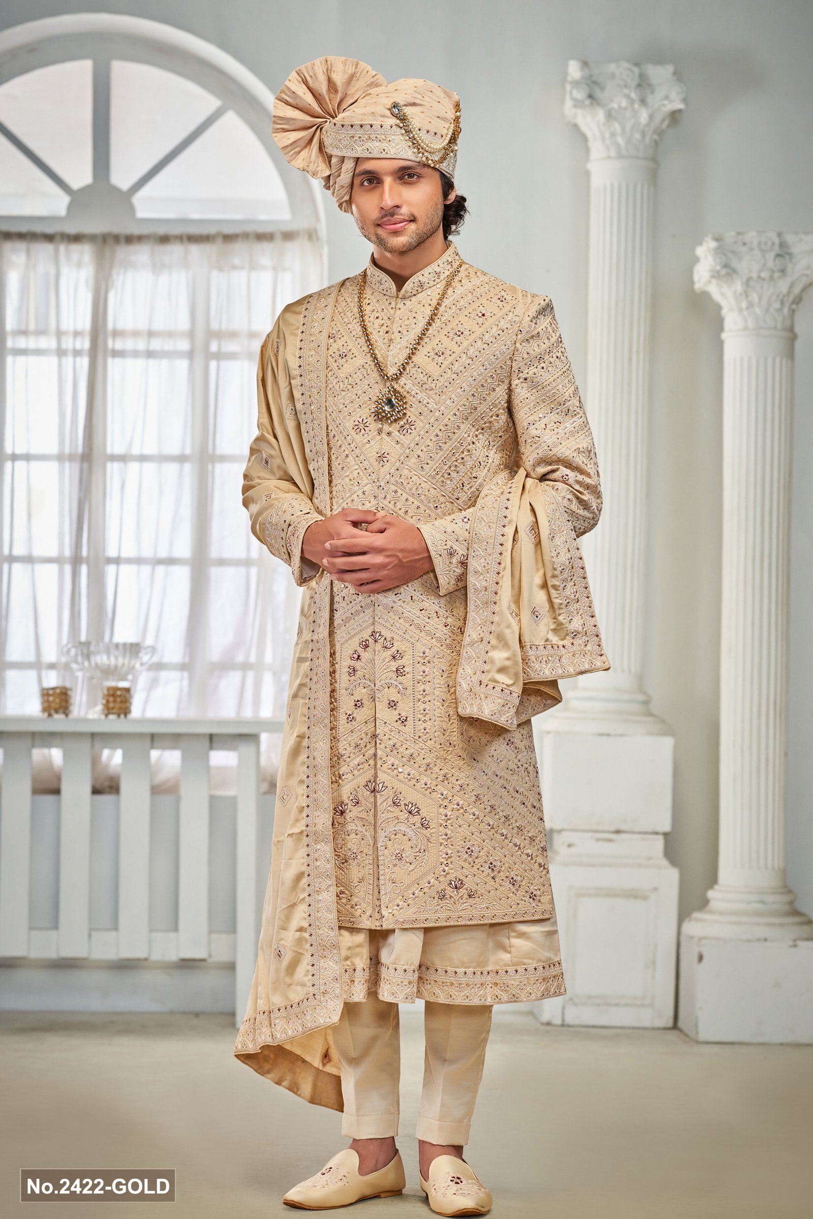 Designer Handwork Wedding Sherwani For Men