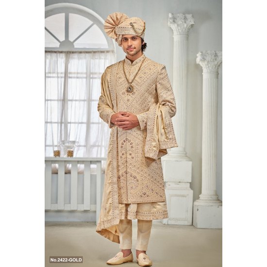 Designer Handwork Wedding Sherwani For Men